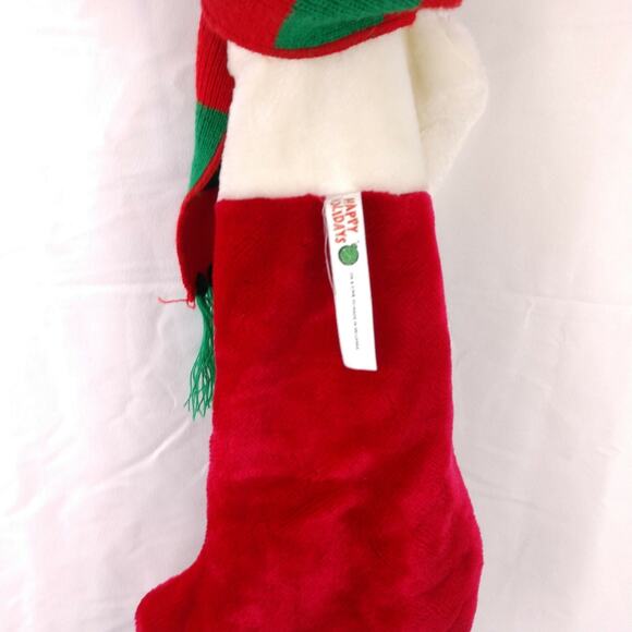 Vintage 90s Bugs Bunny Christmas Stocking 31in Looney Tunes Plush Warner Bros - Picture 9 of 12